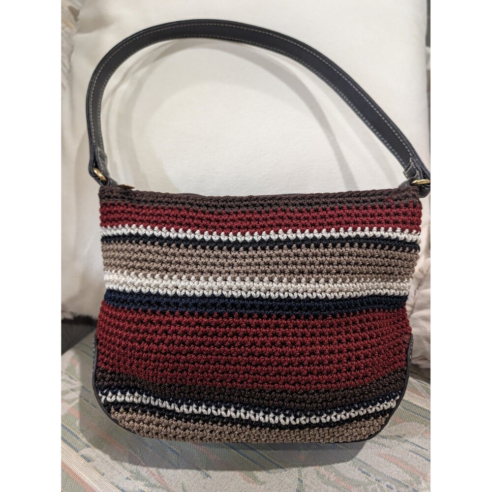 THE SAK Elliott Lucca Crochet Hobo Shoulder Bag Multi color Nylon